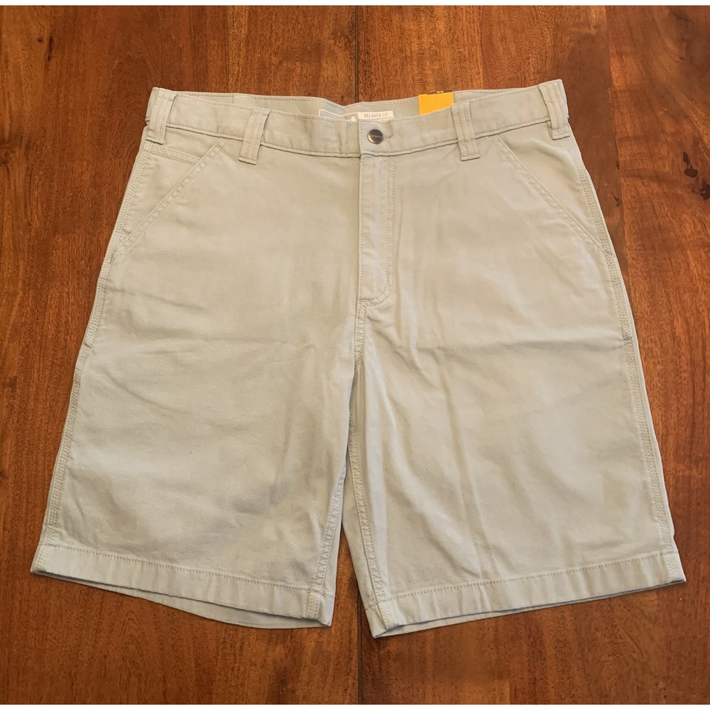 Carhartt Shorts Rugged Flex Canvas Work NEW Mens 36 Seafoam Green Relax Fit 10"